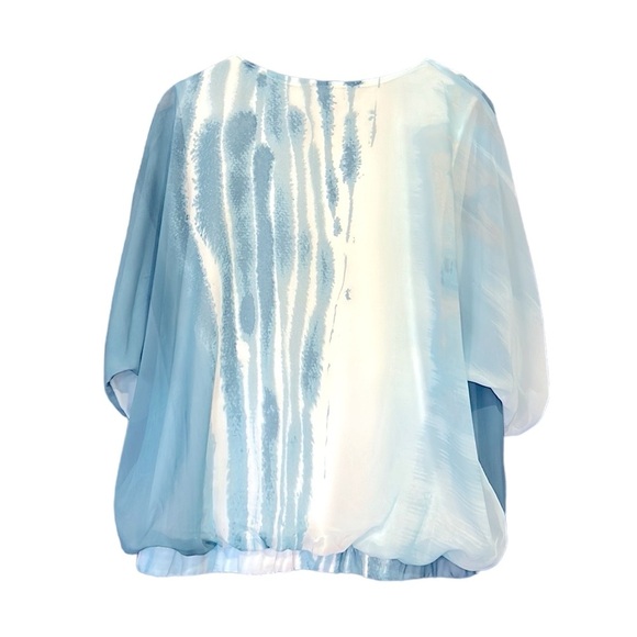 Alfani Women's Ombre Smocked Blouse Size Large - Picture 5 of 10